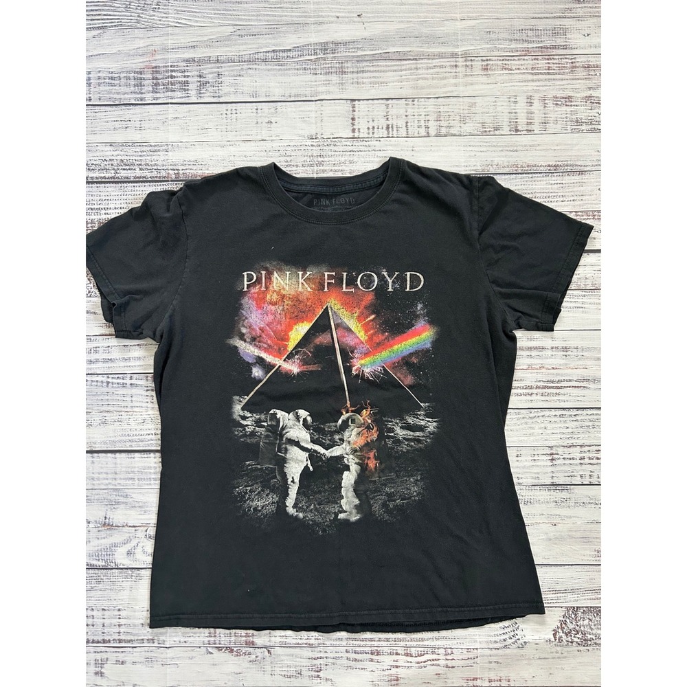 Pink Floyd Dark Side of the Moon Astronauts Vintage T Shirt Black Size Medium‎